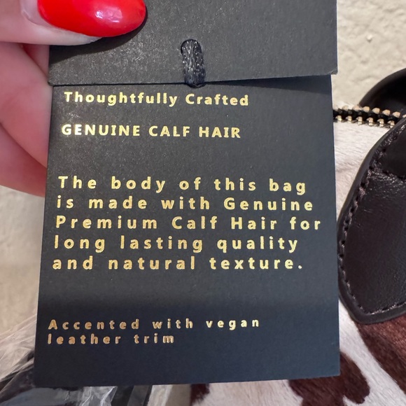 House of Harlow 1960 Cow Print Calf Hair Mini Bag NWT - Picture 3 of 6